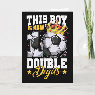 Cartão Este Menino Agora 10 Dígitos Duplos Futebol 10 Ano