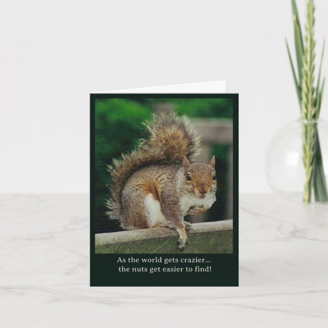 Cartão Este mundo louco facilita a descoberta dos loucos (Frente)