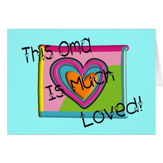 Cartão Este OMA AMADO muito (Frente Horizontal)