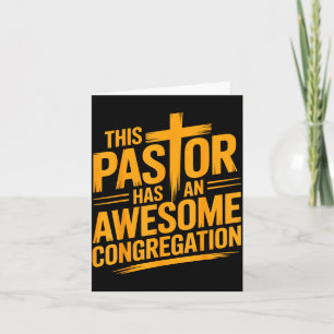 Cartão Este Pastor Tem Uma Congregação Cristã Incrível