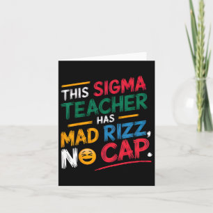 Cartão Este Professor Sigma Tem Rizz Louco