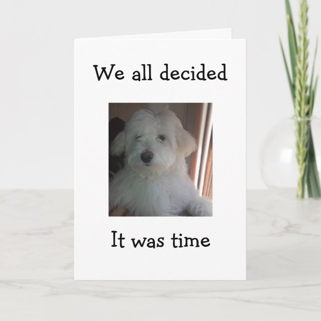 CARTÃO ESTE PUP DIZERÁ FELIZ ANIVERSÁRIO PARA O SEU GRUPO (Frente)