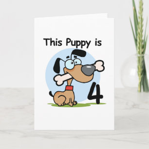 Cartão Este Puppy 4º aniversário Camisetas e presentes