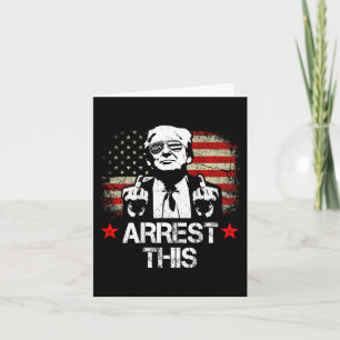 Cartão Este Trump no meio dos dedos Pro Trump 2024 (na pa