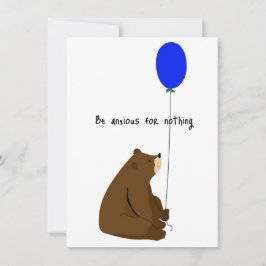 Cartão Esteja ansioso por nada