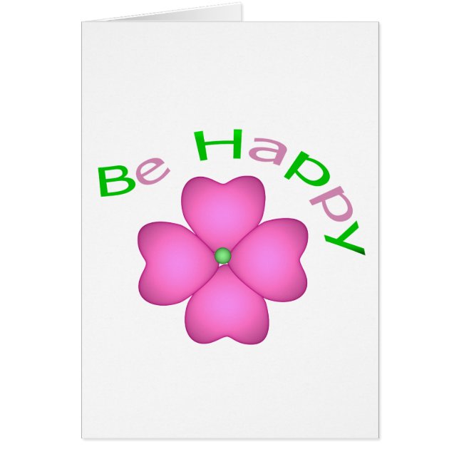 Cartão Esteja feliz (Frente)