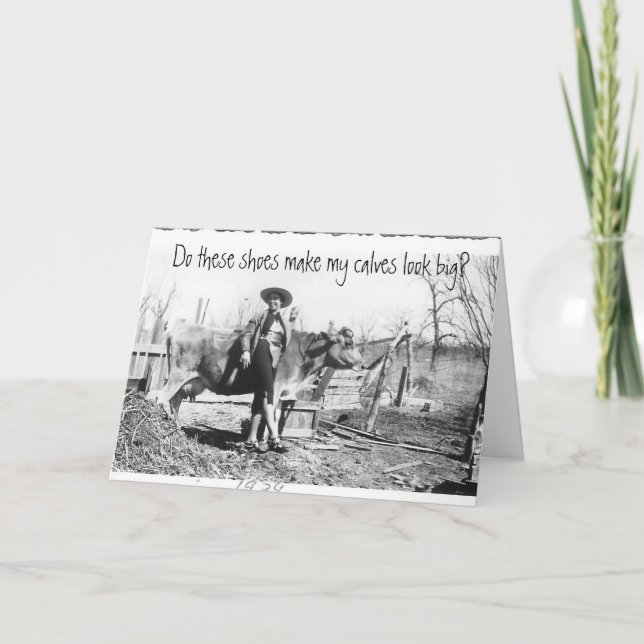 Cartão Estes calçados fazem minhas vitelas o olhar (Frente)