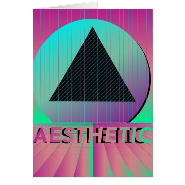 Cartão estética vaporwave (Frente)