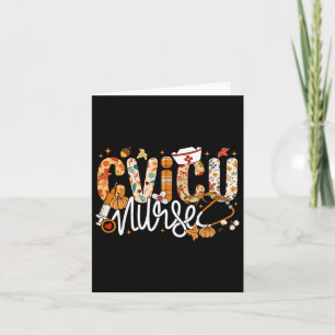 Cartão Estetoscópio Enfermeira Cvicu Outono Yall Folhas D