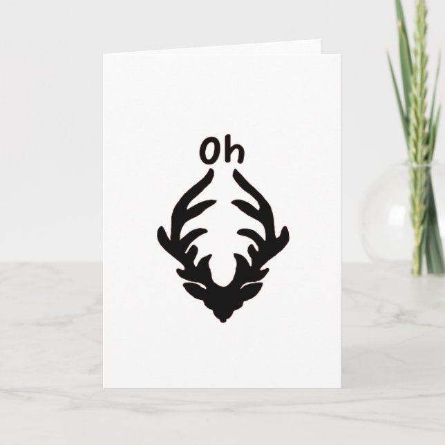 Cartão Estilo Artístico Limpo de Oh Deer (Frente)