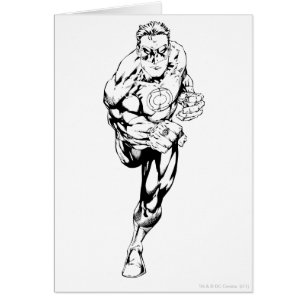 Cartão Estilo de banda desenhada - Em execução, Preto e B