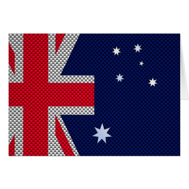 Cartão Estilo de Cromo de Fibra de Carbono Design na Aust (Frente Horizontal)