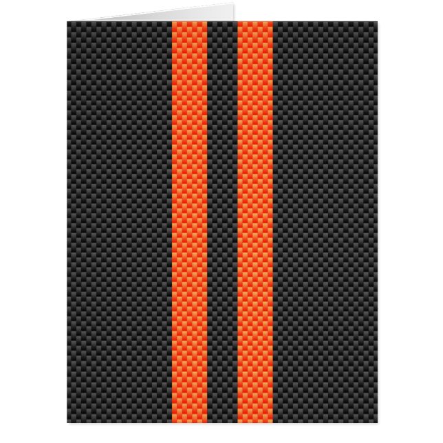 Cartão Estilo de Fibra de Carbono de Espalho de Laranja V (Frente)