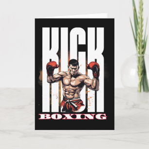 Cartão Estilo de Luta de Kickboxing