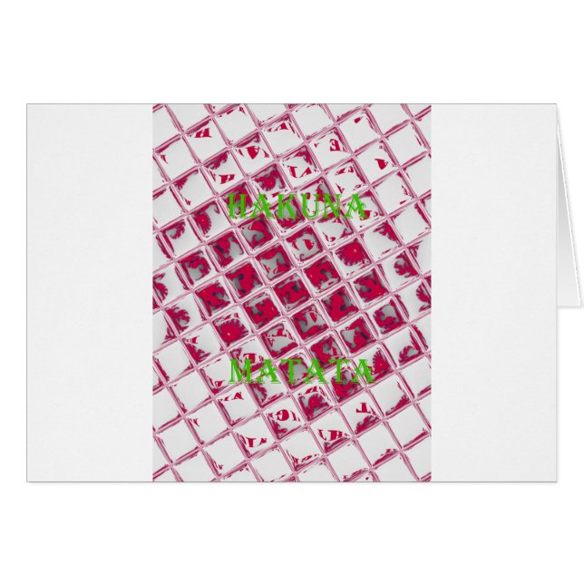 Cartão Estilo de Matata Red Hakuna (Frente Horizontal)