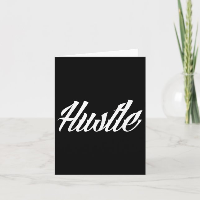 Cartão Estilo de Tatuagem de Hustle (Frente)