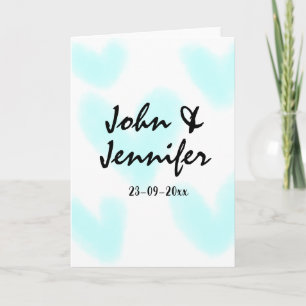 Cartão estilo de texto minimalista simples branco casamen