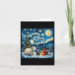 Cartão Estilo de Van Gogh Starry Night Winter<br><div class="desc">Estilo Sheep Van Gogh Starry Noite Natal Férias de inverno</div>