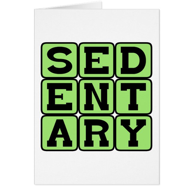 Cartão Estilo de Vida Sedentário e Lenta (Frente)