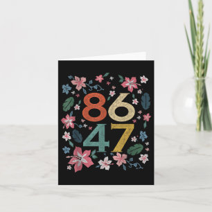Cartão Estilo de Vintage Retroativo 80s 86 47 8647 Estilo