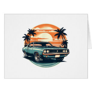 Cartão Estilo de Vintagem da Retrorção Muscular Clássica