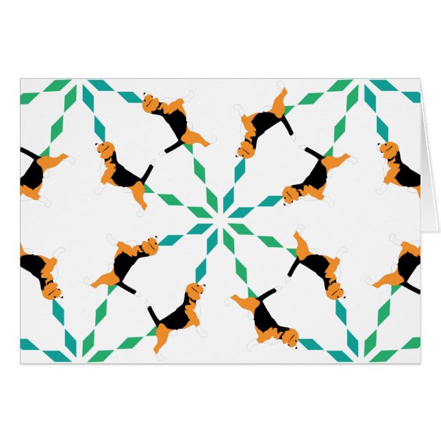 Cartão Estilo do beagle (Frente Horizontal)