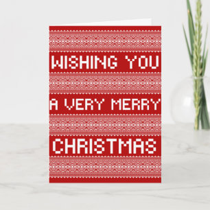 Cartão Estilo doce de Natal Feio Feliz Natal