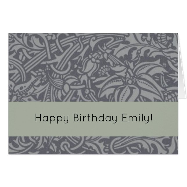 Cartão Estilo Escocês do nó William Morris (Frente Horizontal)