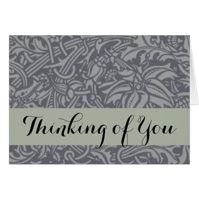 Cartão Estilo Escocês do nó William Morris (Frente Horizontal)