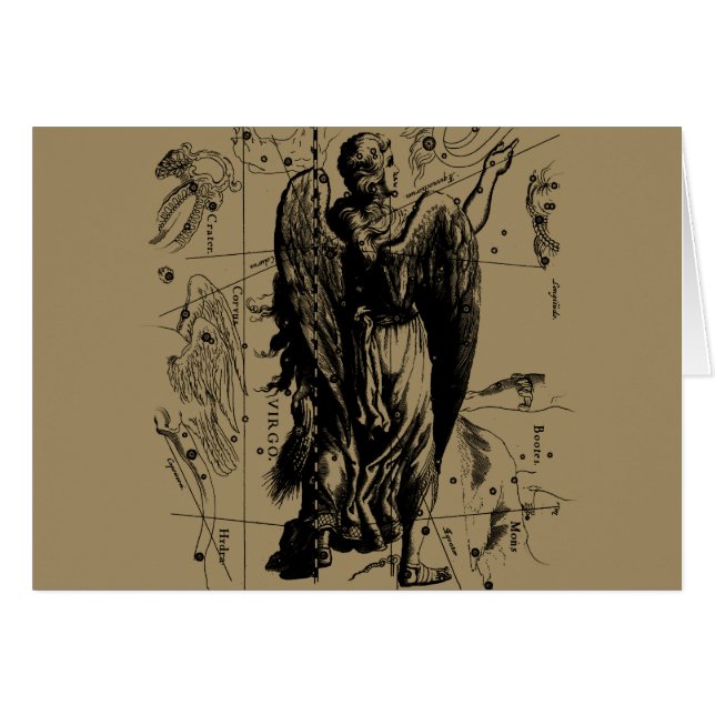 Cartão Estilo gravura a água-forte de Hevelius da (Frente Horizontal)