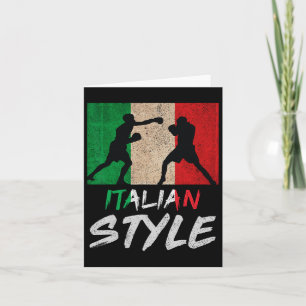 Cartão Estilo italiano Boxing Itália Orgulho Boxing Boys