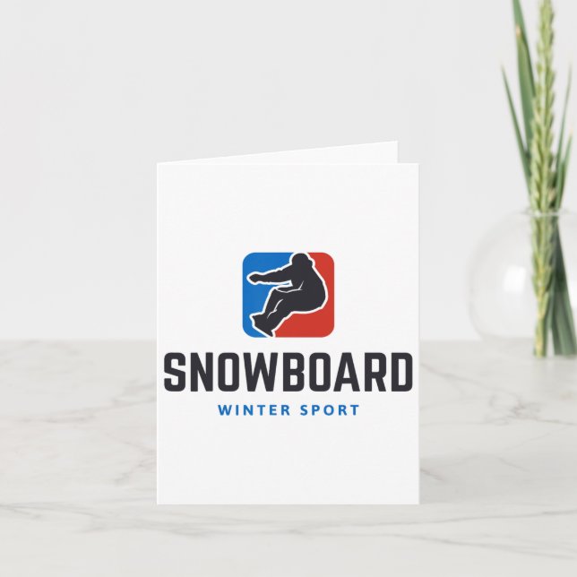 Cartão Estilo Livre do Winter Snowboard (Frente)