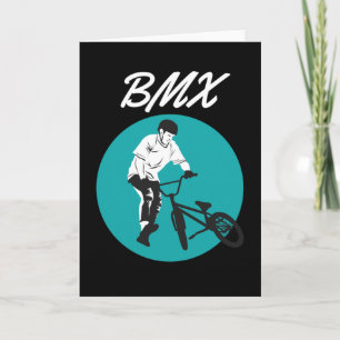 Cartão Estilo Retro BMX de Motociclista Legal