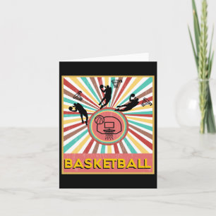 Cartão Estilo retrô Vintage 70s - Basquete T