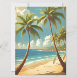 Cartão Estilo Vintage Havaiano Viagem Aloha Do Havaí