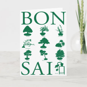 Cartão Estilos Básicos da Árvore Bonsai