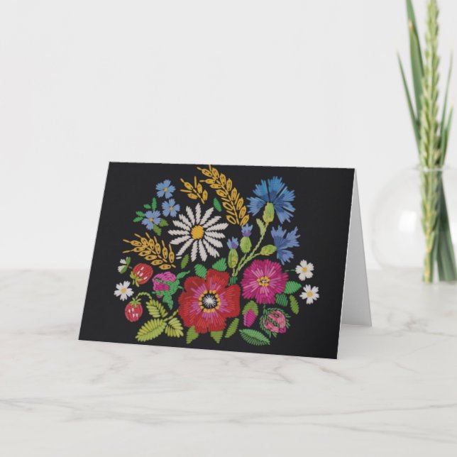 Cartão Estonian Wildflowers Card (Frente)