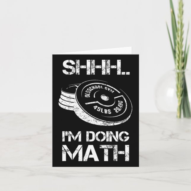 Cartão Estou a fazer um trabalho de educação matemática (Frente)