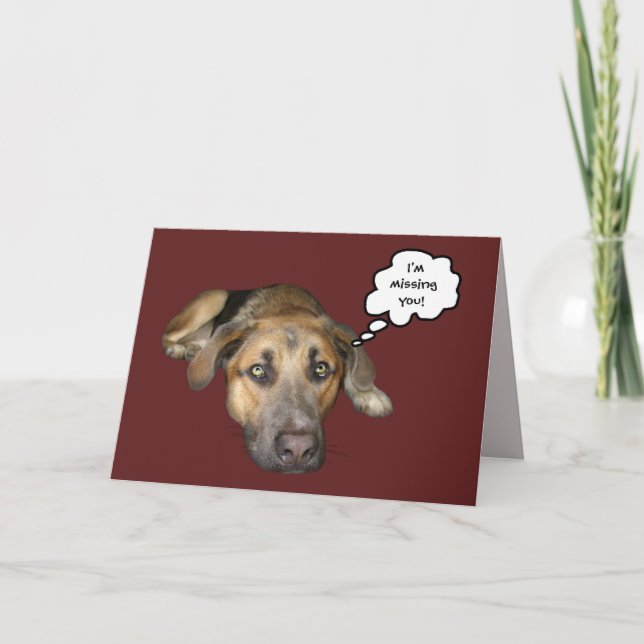 Cartão Estou a sentir a tua falta! (Frente)