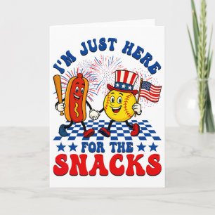 Cartão Estou Aqui Apenas Para Os Lanches Softll Hotdog 4 