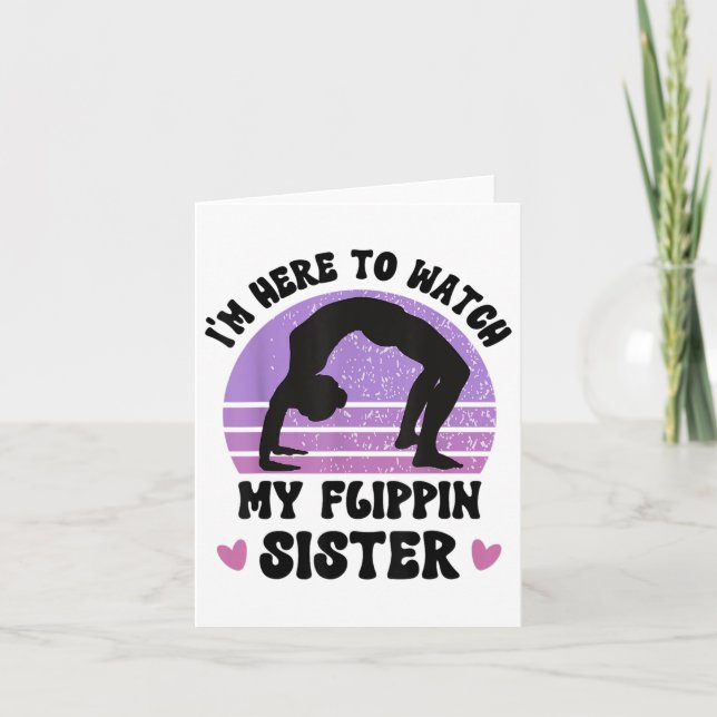 Cartão Estou Aqui Para Assistir Minha Irmã Maluca De Giná (Frente)