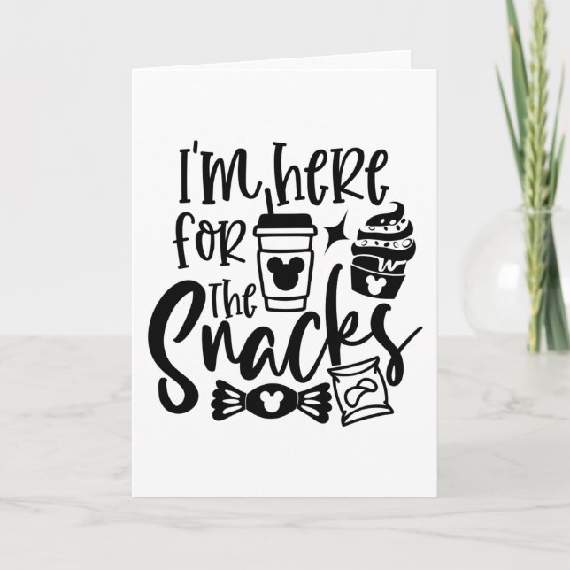 Cartão Estou aqui pelos Snacks (Frente)