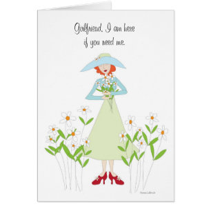 Cartão Estou aqui se precisar de mim namorada