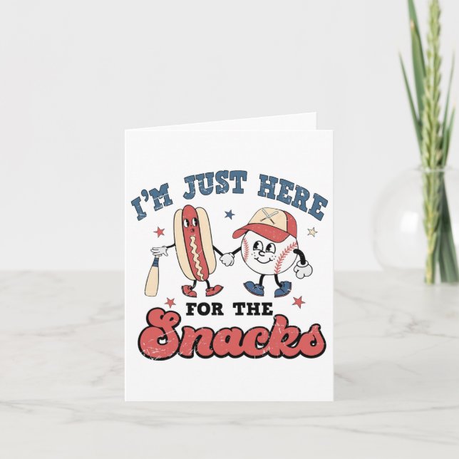 Cartão Estou aqui só para os aperitivos Bysebyll amantes  (Frente)