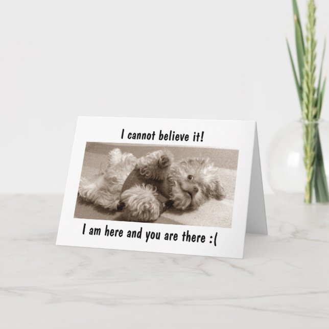 CARTÃO ESTOU AQUI/VOCÊ ESTÁ AQUI=EU SINTO FALTA DE "VOCÊ" (Frente)