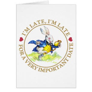Cartão Estou atrasado, estou atrasado para um encontro mu