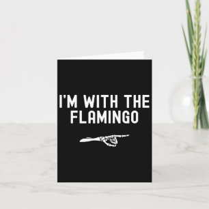 Cartão Estou com o Dia de as Bruxas engraçado Flamingo Sk