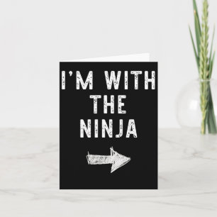 Cartão Estou com o golpe de fantasia de Ninja
