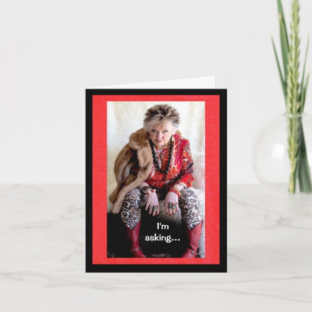 Cartão Estou curioso sobre rolar seus olhos (Frente)