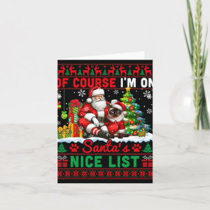 Cartão Estou em Papais noeis Xmas, boa lista Papais noeis